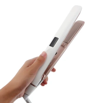 

LCD Display Hair Curler Wand Hair Straightener Style Straightening Flat Iron 2 in 1 Hair Styling Pro Ceramic Beauty Care Iron