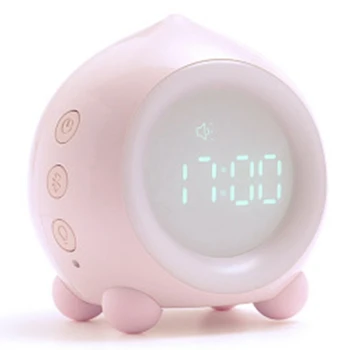 

Kids Alarm Clock for Kids, Color Night Light, Sunrise Sunset Simulation, Adjustable Brightness of Screen, Pink