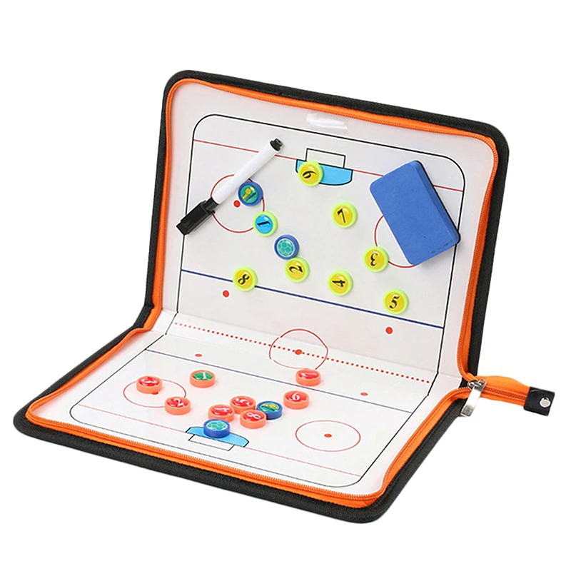 Hockey Clip Zipper Ice Board Coach Tactical Advance Game Referee Training Tactics Magnetic Ball Clipboard Sport | Спорт и