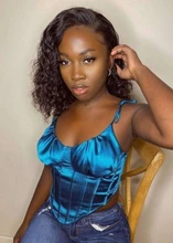 Arándano cabello peruano de la onda de agua peluca T-medio/Derecho de malla con división peluca 100% Remy pelucas de cabello humano para las mujeres negras Prelucked cabello