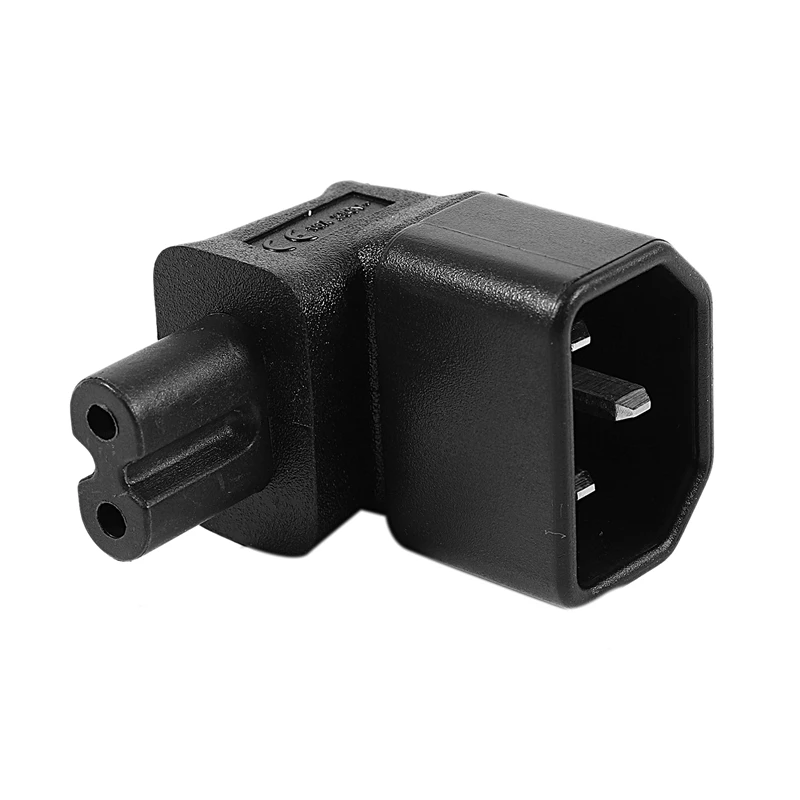 IEC 320 C14 к IEC C7 прямоугольный адаптер питания черный