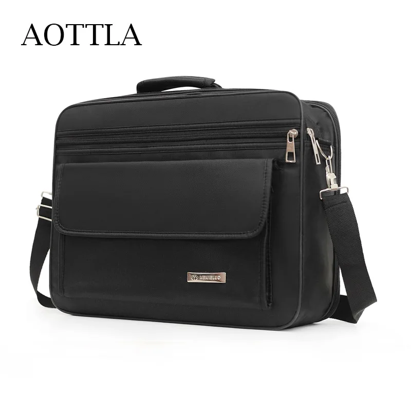 

AOTTLA Men's Briefcase Handbags 17inch Large Capacity Men Business Bag Casual Men Shoulder Bag Brand Good Quality Messenger Bag