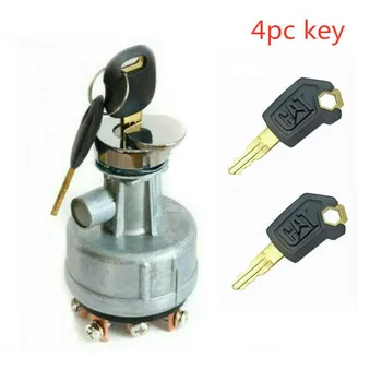 

4Pc Key Ignition Switch Fit Caterpillar CAT 307 307B 307C 7Y-3918 5p8500 old new Free Shipping