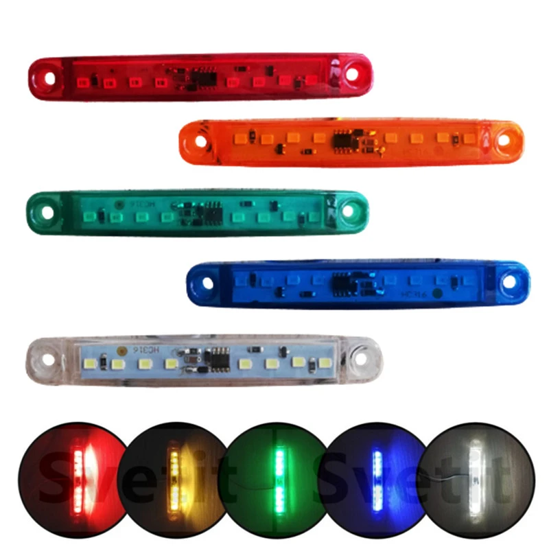 4Pcs Car Emergency Flashing Light 24V Bumper LED Strobe Lights Truck