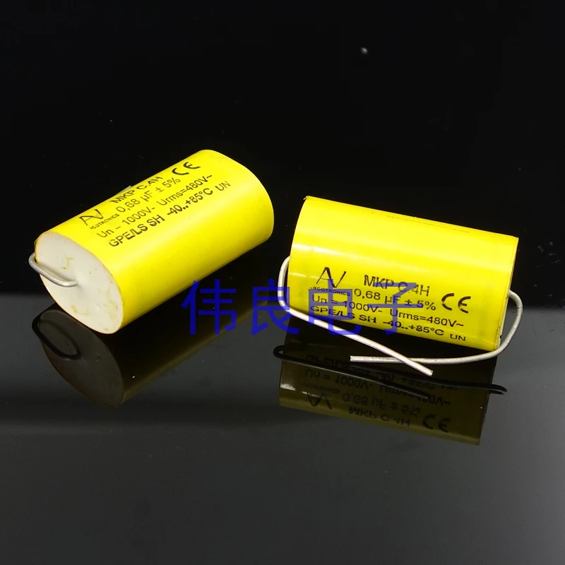 1pcs/1lot Original box Italy AV MKP 1000v0.68uf 684 thick copper foot tube amplifier fever coupling electrodeless capacitor | Автомобили и
