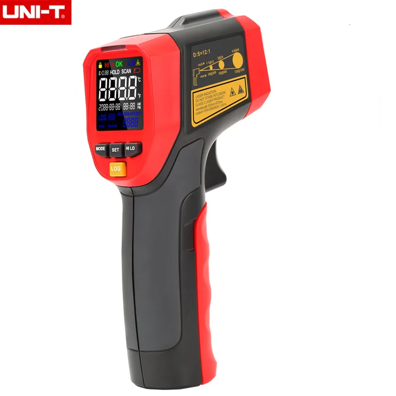 UNI-T UT301D+/UT302D+/UT303D+ Инфракрасные термометры Регулируемая излучательная способность 0,1~ 1,0 точность измерения температуры ± ℃