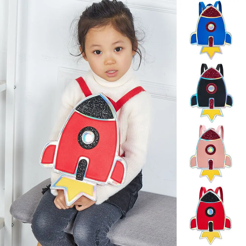 

2019 Spring New Style Young Children Anti Lost Bag Cartoon Small Rocket Modeling Children Love Fashion Shoulder Bag