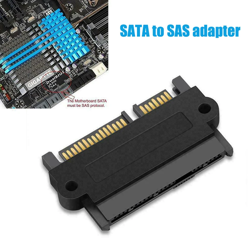 

22 Pin SFF-8482 SAS To SATA 180 Angle Hard Converter Adapter Disk SGA998