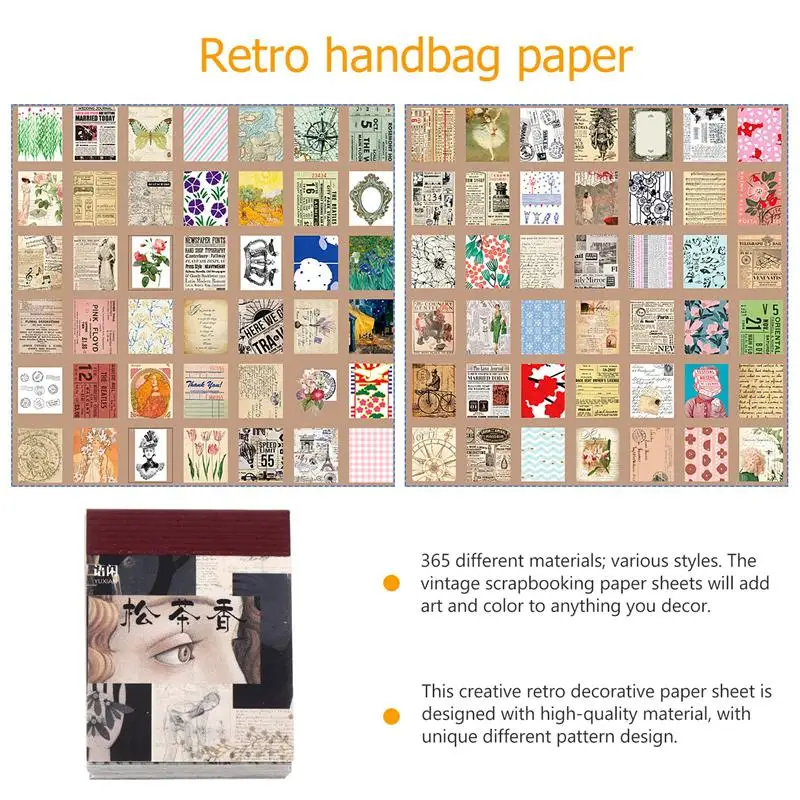 5/1/2Pcs Vintage Paper DIY Scrapbooking Retro Material Paper Books Decorative Paper For Scrapbook Notebook Diary Letter - Image 4