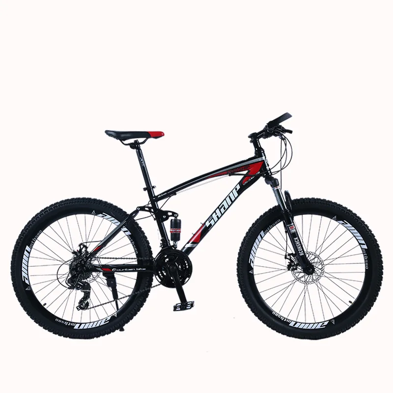 SHANP Mountain Bike Steel Frame Full Suspension Frame Mechanical Disc Brake 24 Speed Shimano 26\ Alloy Wheel SHANP Mountain Bike Steel Frame Full Suspension Frame Mechanical Disc Brake 24 Speed Shimano 26\ Alloy Wheel