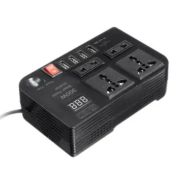 

Vehemo Adapter Aluminium Alloy DC 12V To AC 220V Power Supply Dual Converter Vehicle Outdoor Power Inverter Charger Portable