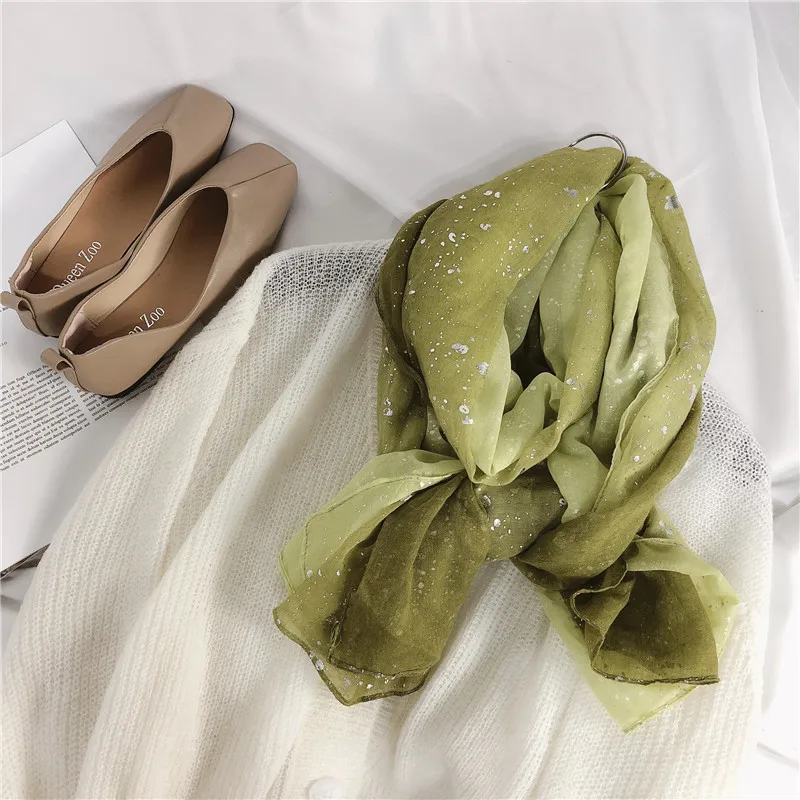 Foulard femme роскошный бренд градиентный шарф женский осенне весенний японский стиль