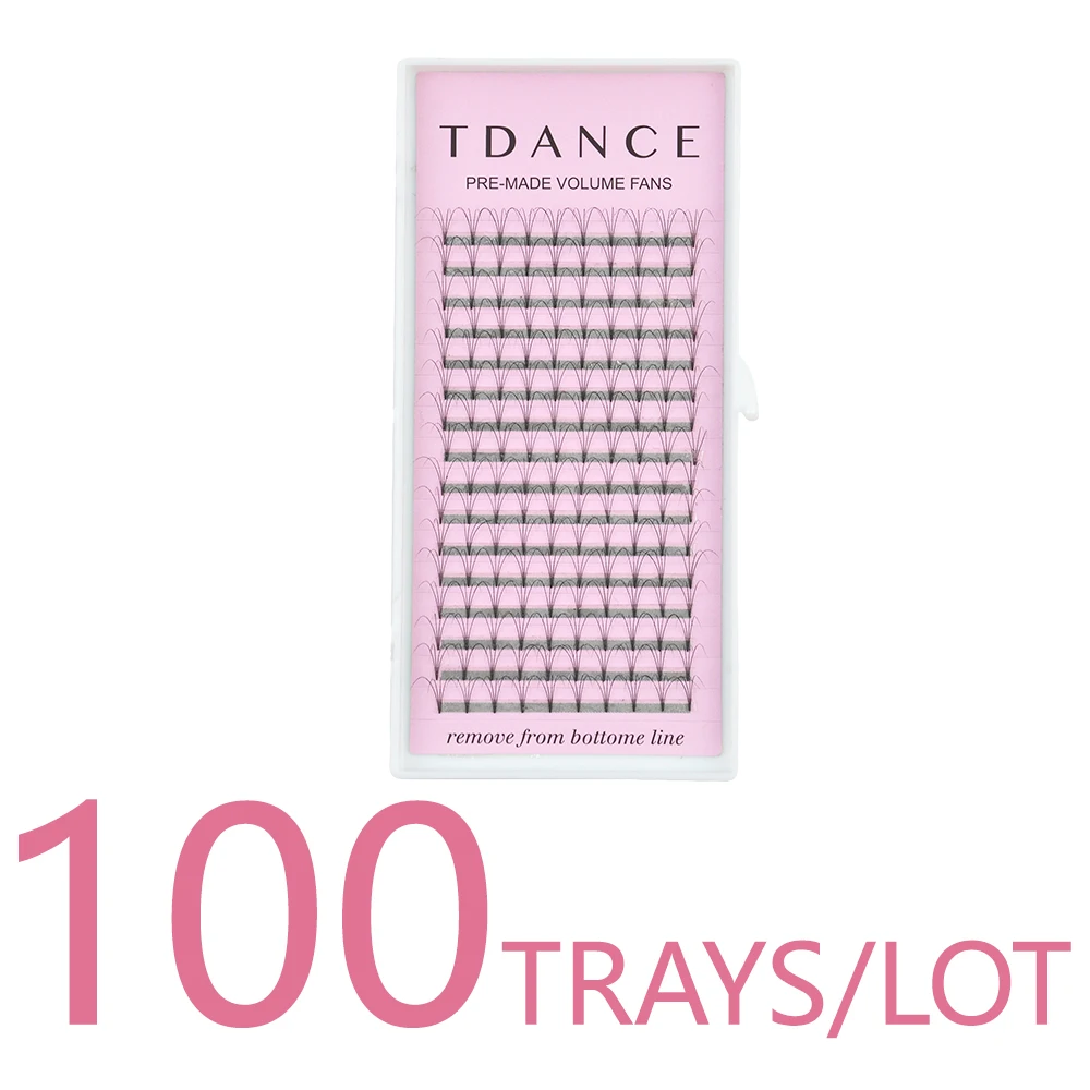 TDANCE 100 лотков/партия 16 линий ресницы с коротким стержнем наращивание ресниц в