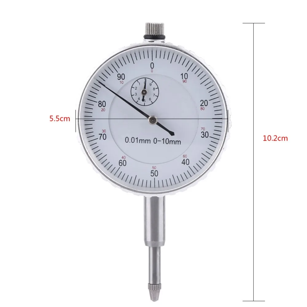 ANENG 0-10mm Dial Indicators Indicator Gage Outer Measuring Indicator Gauge 0.01mm Accurate Vertical Contact Measuring Tools