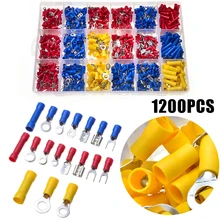 

1200pcs Hot Sale Insulated Wire Electrical Connector Spade Butt Ring Disconnect Cable Connector Crimp Terminal with Storage Box