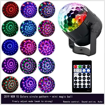 

Stage Light with Remote Control Dance Lamp Party Decor Wedding Fantastic Stage Par Light for Car Room Dance Party 15 Colors