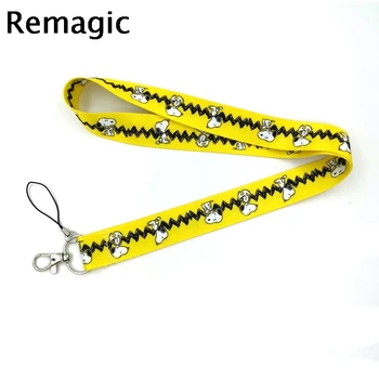 

100pcs Cartoon dog Neck Strap Lanyard keychain Mobile Phone Strap ID Badge Holder Rope Key Chain Keyrings cosplay Accessory Gift