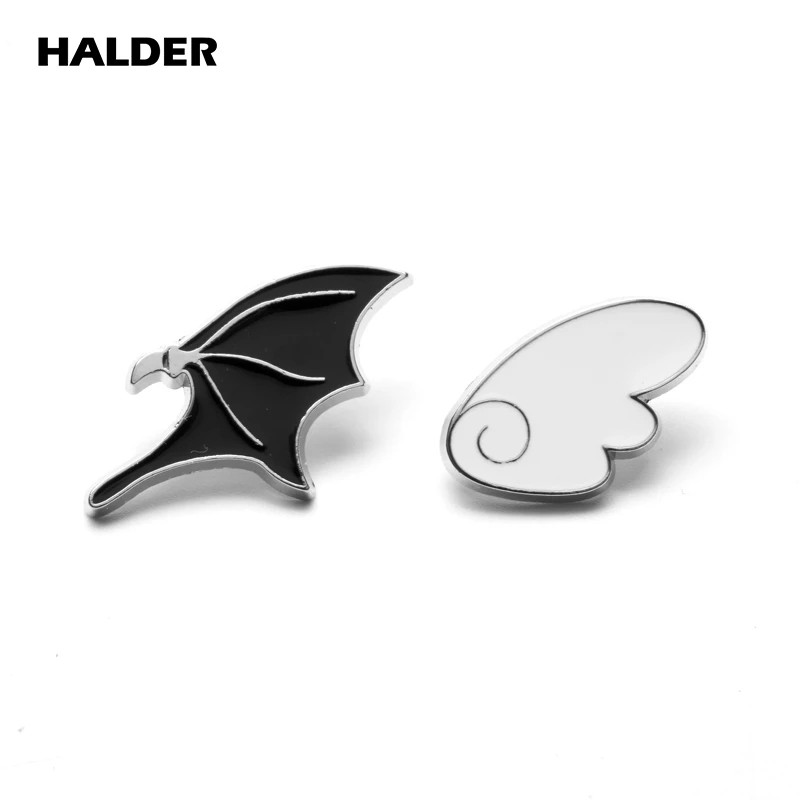 Wholesale Pin Br0107 Halder Angel Wings Cartoon Metal Enamel Brooches Lapel Pins Backpack Clothes Badge Jewelry Accessories Gift Brooches Aliexpress