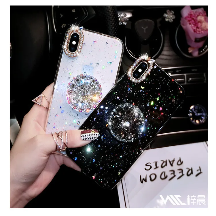 

Flash Diamond Mobile Phone Shell Drop-Resistant Protective Case Phone Case iPhone XR Case for Apple