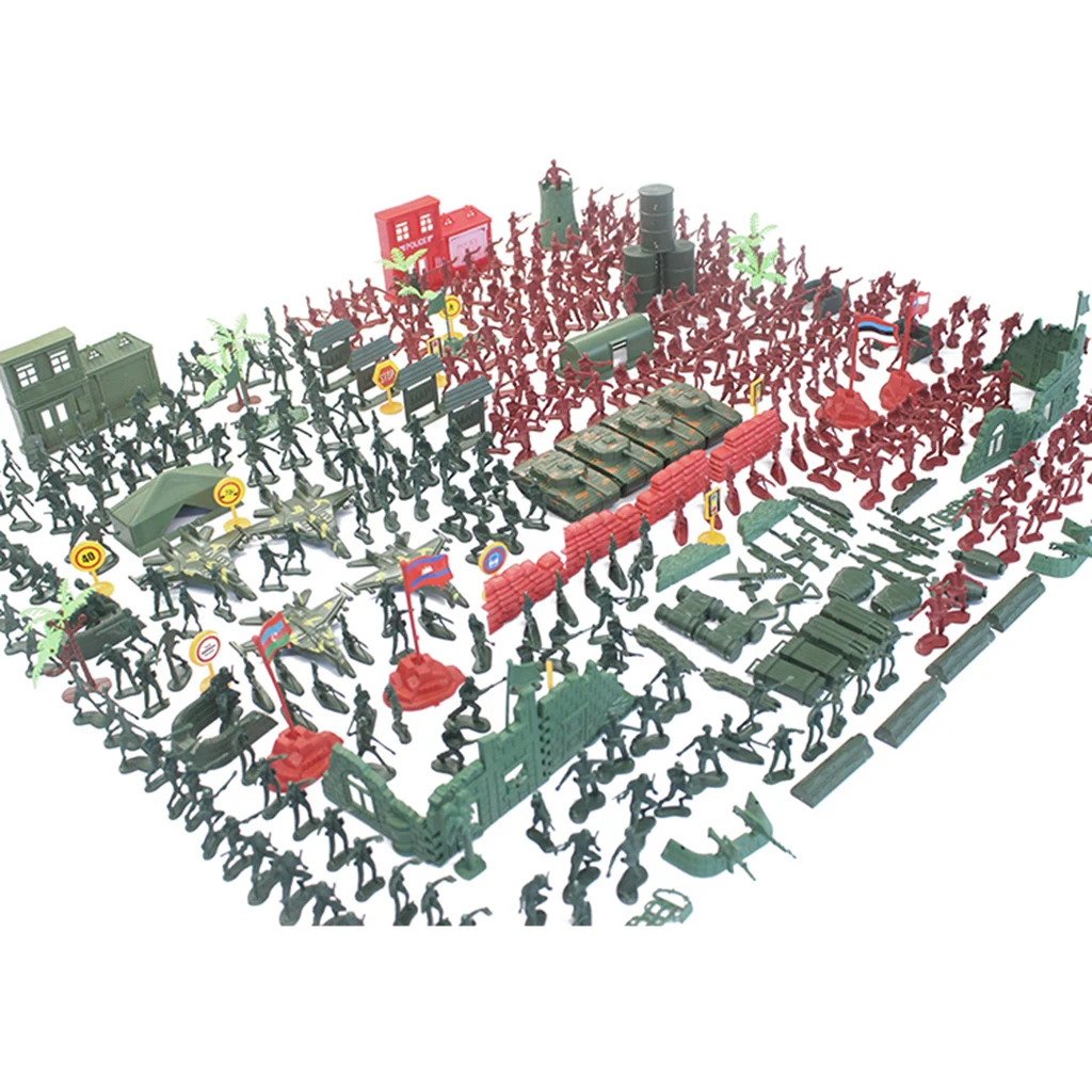 330 Pieces Army Base Set 4cm Soldiers & Accessories - Tanks, Fighter & More