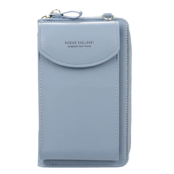 

Baellerry Ladies Vertical Wallet Clutch Bag Fashion Casual Bag Multifunctional Small Cross Bag Mobile Phone Bag Blue