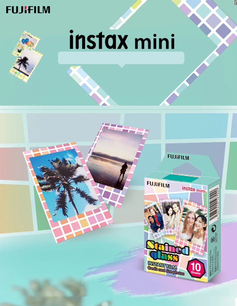 Camara instantanea fujifilm instax mini 3 дюйма 10 листов фотобумага красочное Стекло Новая phptp бумага для мини-камеры instax