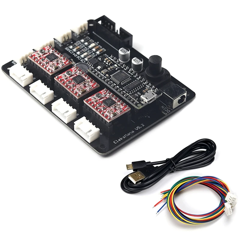 

Top-Eleksmana V5.2 Grbl Cnc Motherboard Usb Cnc 3 Axis Control Card Cnc Diy Parts Device Usb Stepper Motor Driver