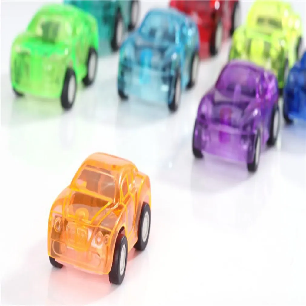 Детские Игрушечные Машинки 5X3 см, мини-игрушки с оттягивающейся спинкой, прозрачные игрушки для автомобиля, самостоятельная упаковка, подарки, маленькие игрушки