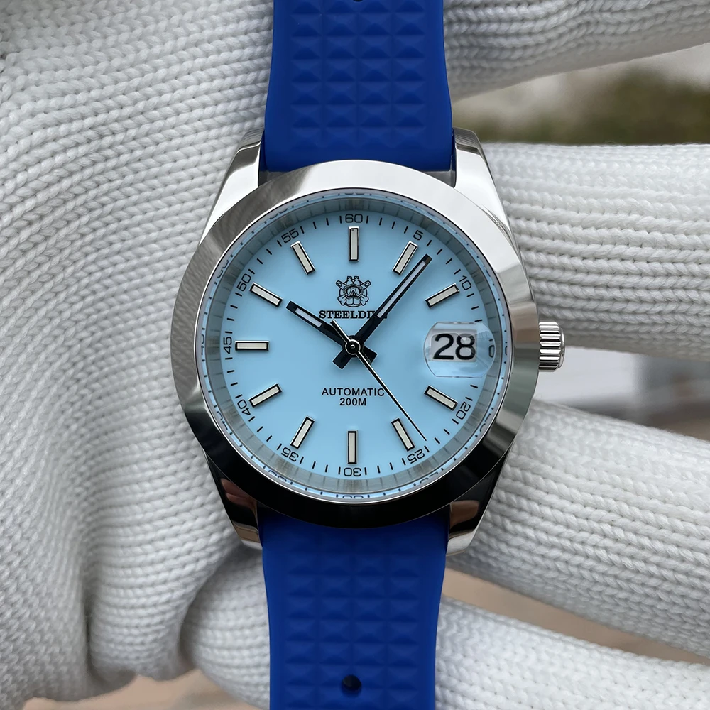Мужские механические часы STEELDIVE Design SD1934 с датой для дайвинга швейцарские