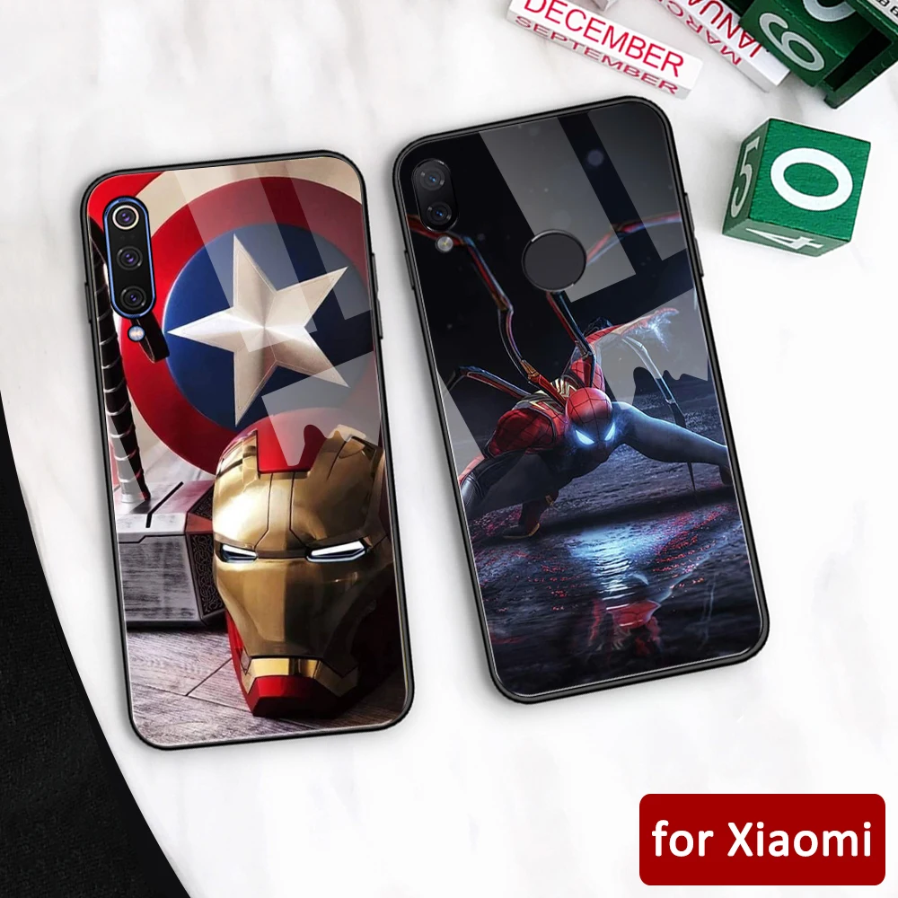 Для redmi note 7 Чехол стеклянная задняя крышка супер герой k20 чехол для Xiaomi mi 5 5S 6 6x Max 3