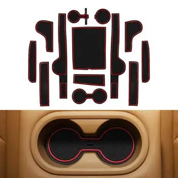 

LFOTPP Door Groove Mat For Sonata DN8 2020+ Car Anti-Slip Dust-Proof Mat Rubber Gate Slot Pads Auto Interior Accessories 13 Pcs