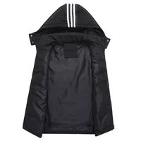 Mężczyźni zima Plus duży rozmiar 7xl kamizelka kapelusz odpinany kamizelka ciepłe zagęścić kurtki bez rękawów rozładunek płaszcz z kapturem dla mężczyzn Unisex 3