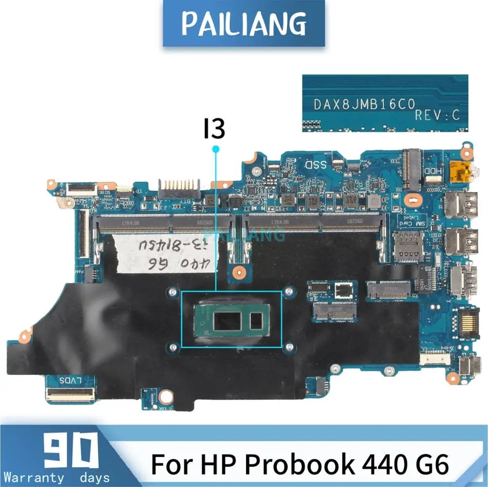 Finest PAILIANG Laptop motherboard For HP Probook 440 G6 Mainboard DAX8JMB16C0 I3 tesed DDR3