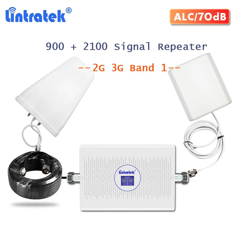 2G 3G Amplifier 900 2100 Dual Band Signal Booster ALC UMTS/HSPA B1 Display Communication Mobile Phone Repetidor GSM Antenna S50 | Мобильные