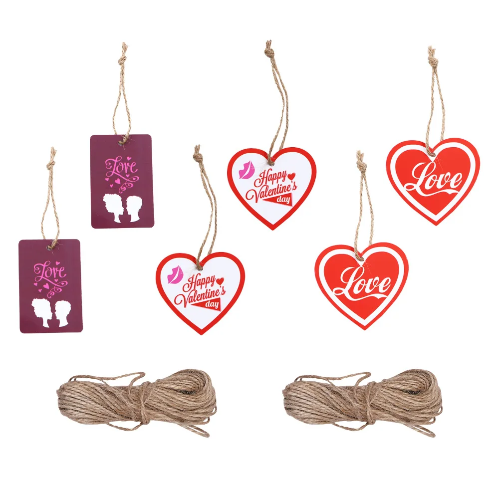 

3 Bags 150pcs Hanging Gift Labels Valentine's Day Gift Tags Heart Bookmarks