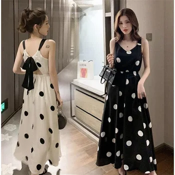 

2020 New Fashion Dot Pregnant Women O-neck Breastfeeding Long Dress Sleeveless Casual Maternal Dresses Puerpera Feeding Clothes