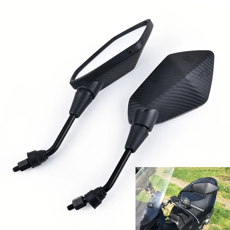 

ESPEEDER 1Pair Motorcycle Accessories Moto Mirrors Scooter E-Bike Rearview Mirrors Electrombile Back Side Convex Mirror 8mm 10mm