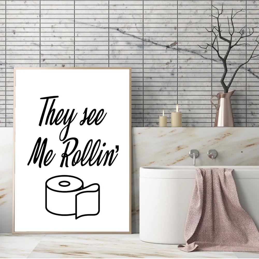 Wall-Art-Canvas-Painting-Funny-Bathroom-Rules-Sign-Nordic-Black-White-Poster-Prints-Toilet-Humour-Pictures (1)