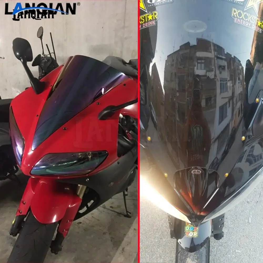 Windscreen Windshield Motorcycle Red SPIKE Bolt Custom Universal