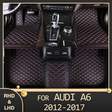 MIDOON Car floor mats for AUDI A6 Sedan 2012 2013 2014 2015 2016 2017 Custom auto foot Pads automobile carpet cover