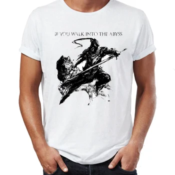 

Men's T Shirt Artorias The Abysswalker and Sif The Great Wolf Dark Souls Gaming Awesome Artwork Printed Tee