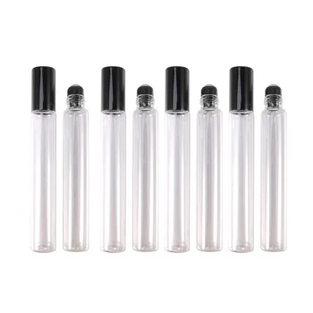 

10PCS 5ML Roller Ball Bottles Refillable Essential Oils Bottles Metal Roller Container for Perfumes