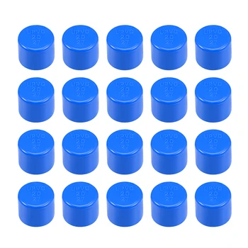 

uxcell 20mm PVC Pipe Cap Fitting, Slip End Caps DWV(Drain Waste Vent) Blue 20Pcs
