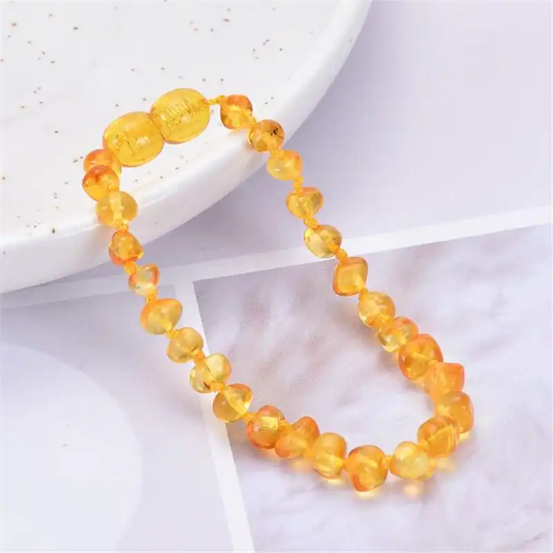 amber beads anklet