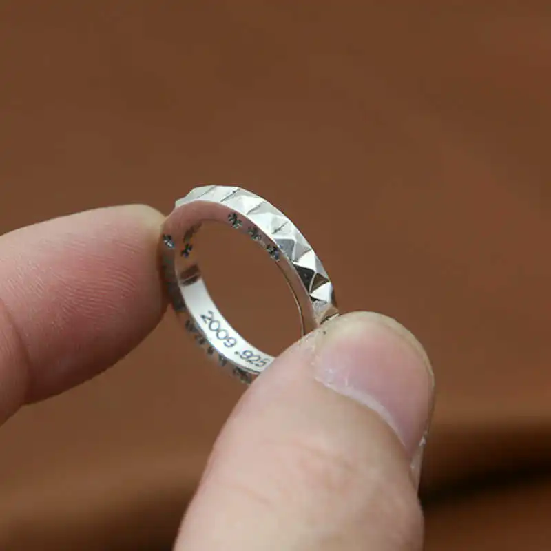 S925 серебряное кольцо модные классические ювелирные изделия в стиле ретро тренд простые гладкие форма подарок для отправки lover