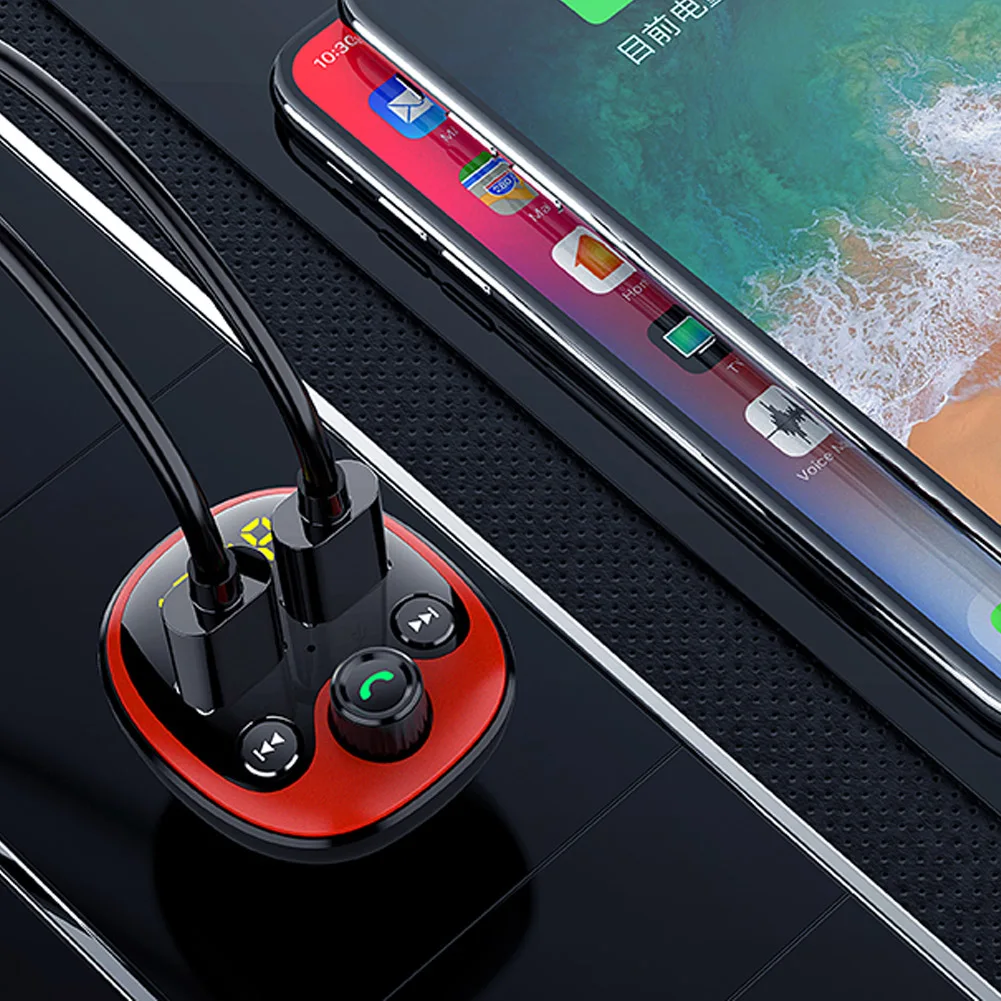 Bluetooth fm-передатчик для автомобиля с двумя 3.1A usb зарядными портами Hands-Free Автомобильное зарядное устройство радио приемник Автомобильный Mp3 аудио плеер