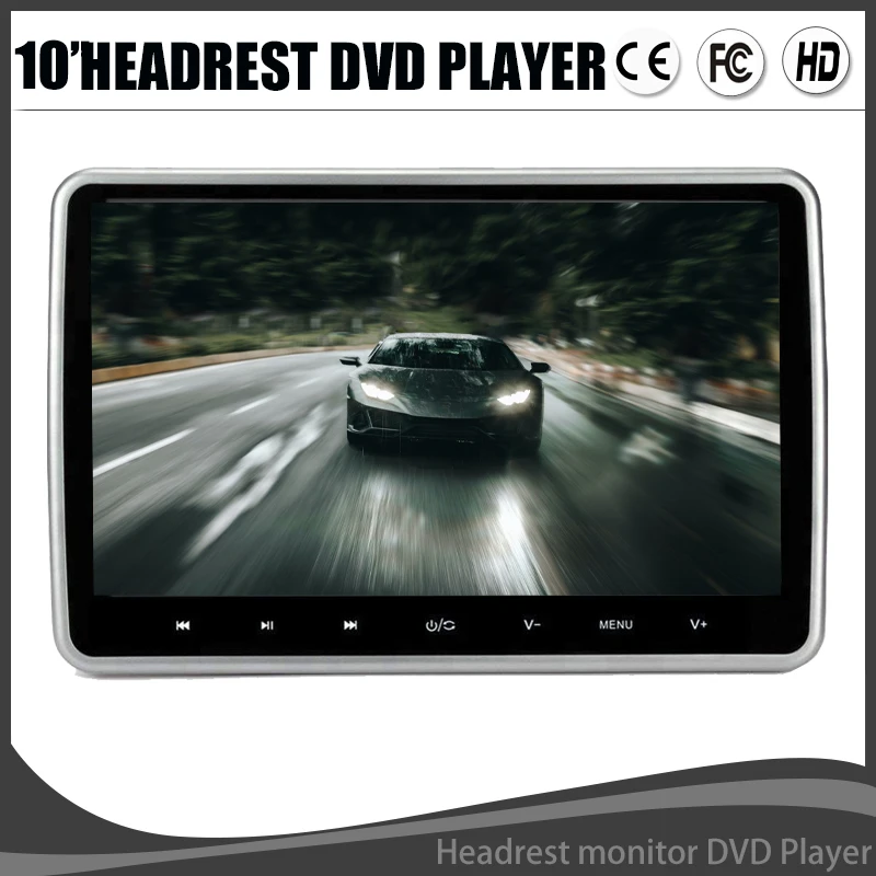 1Pc * 10.1 'Pollici Poggiatesta Per Auto Monitor Lettore Dvd Intrattenimento Multimediale Cuscino Stereo Monitor Gioco Ir Usb Sd Freeshiping