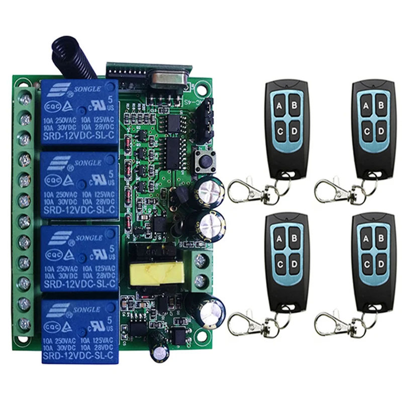 AC 220 V 1CH мини Беспроводной RF пульт дистанционного управления выключатель света 10A