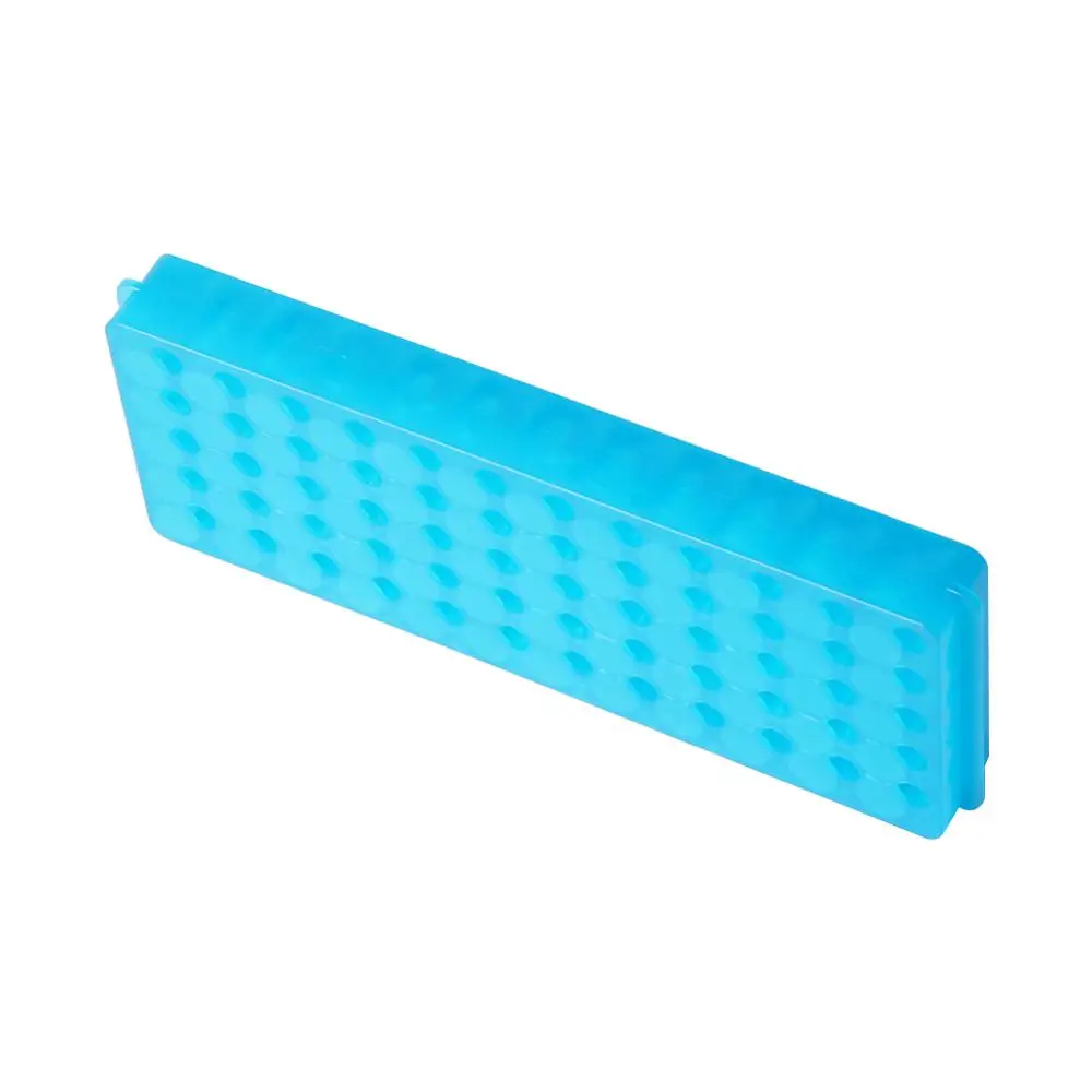 Plastic Centrifuge Tube Holder 2 Side 60 Holes Plastic Centrifuge Tube Rack Laboratory Test Tubes Holder Bracket Rack 0.5ml/1.5ml Centrifuge Vials Stand 1 Pc