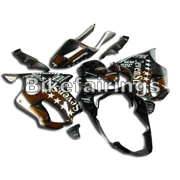 Полный обтекатели для Honda CBR600F4i F4i 2004 2005 2006 2007 впрыскивание, АБС-пластик мотоциклетный кузов золотые черные и белые звезды